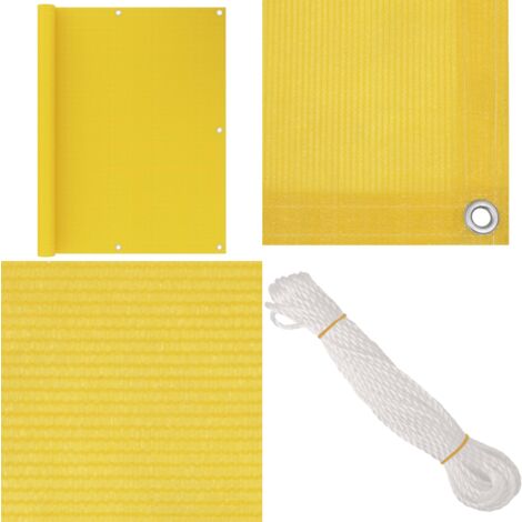 HaiTaoSy Balkon-Sichtschutz | HDPE 170x950 Cm, Wetterfest & UV-beständig – Für Balkon, Terrasse, Garten (Beige)