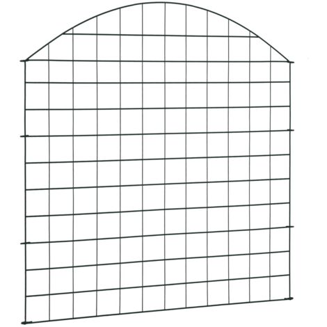 Gartenzaun Set Konvex 77,5x78,5 cm Grün Teichzaun Gartenzaun