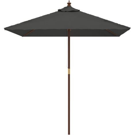Sonnenschirm mit Holzmast Anthrazit 198x198x231 cm Gartenschirm