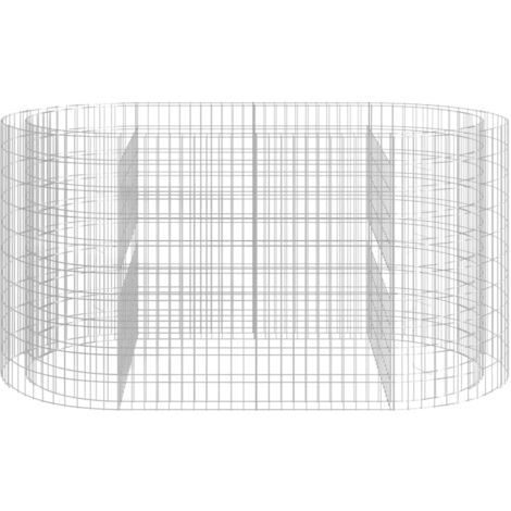 Gabionen Hochbeet Aus Stahl | 270x90x50 Cm, Verzinkt | Maschenweite 10x5 Cm Für Garten & Begrenzung