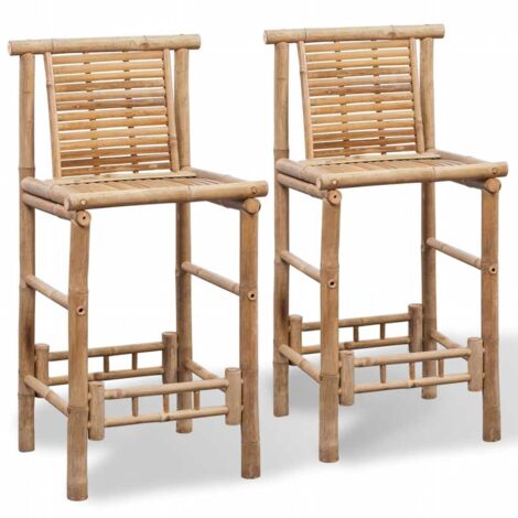 Barhocker 2 Stk. Bambus - Bambus Hocker - Barhocker - Barstuhl - Esszimmer  Mbel - Outdoor Mbel - Home & Living