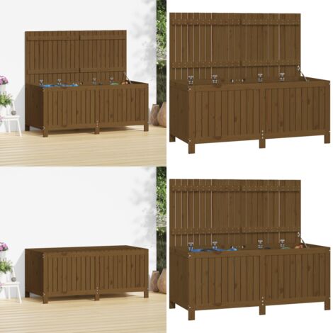 Gartentruhe Honigbraun 147x68x64 cm Massivholz Kiefer - Gartentruhe - Gartenaufbewahrung - Holzkiste - Kiefernholz - Outdoor Möbel - Home & Living (1/5)