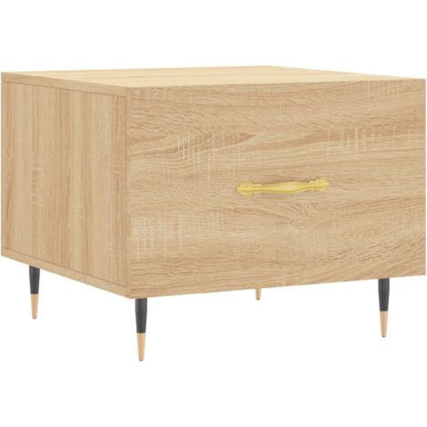 UTSRABFA Couchtisch Sonoma-Eiche 80x55x40cm - Stilvoller Wohnzimmertisch Mit Verstecktem Stauraum