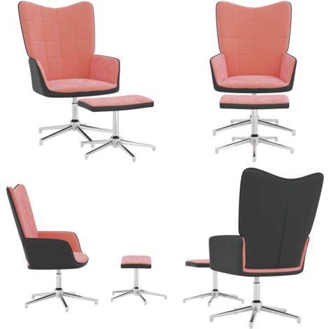 Sessel Mit Hocker Rosa Relaxsessel mit Hocker Rosa Samt und PVC - Relaxsessel - Sessel - Home ...