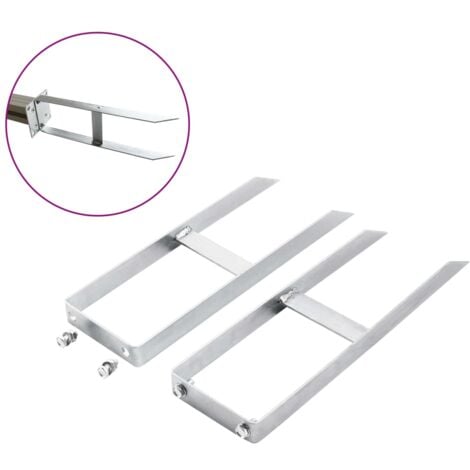 Pfostenträger 2 Stk. Für WPC Zaun Stahl 40 cm Erdspieß Erdspieße