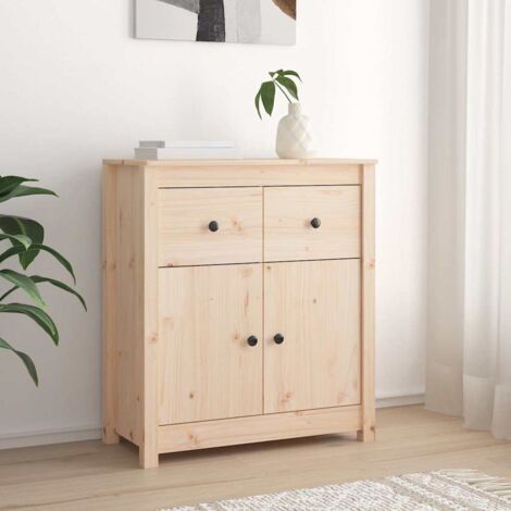 Homiuse Highboard Grau 117cm - Massivholz Kiefer Mi Produktbild-Vorschau 8
