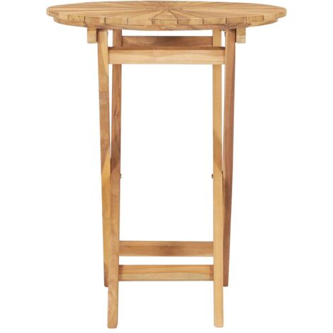 Gartentisch Klappbar Ø 60 cm Massivholz Teak Esstisch Gartentisch