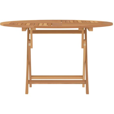 Gartentisch Klappbar Ø 110x75 cm Massivholz Teak Gartentisch