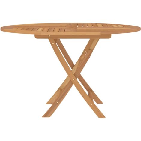 Gartentisch Klappbar Ø 110x75 cm Massivholz Teak Gartentisch
