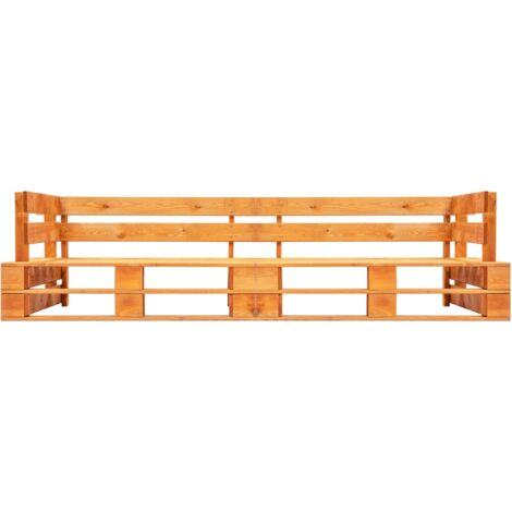 VidaXL Palettensofa 2-Sitzer Honigbraun - Garten Lounge Aus Kiefernholz