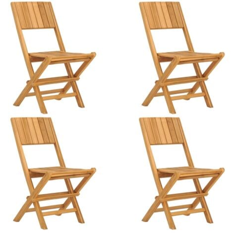 Gartenstühle 4 Stk. Klappbar 47x61x90 cm Massivholz Teak Holz