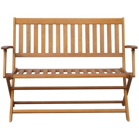 Gartenbank 120 cm Massivholz Akazie Holz Gartenbank