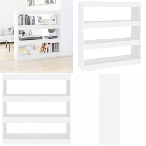 Bücherregal/Raumteiler Weiß 100x30x103 cm BucheRegal Holzregal