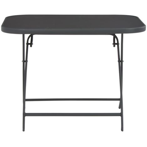 Klappbarer Gartentisch Grau 100 x 75 x 72 cm Glas und Stahl Garten