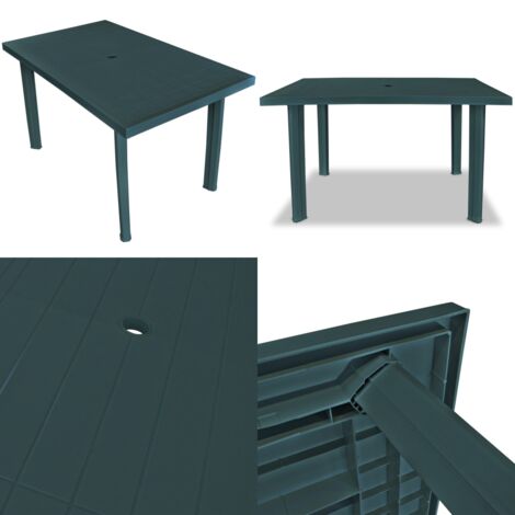 Gartentisch Grün 126x76x72 cm Kunststoff Gartentisch Kunststoffe