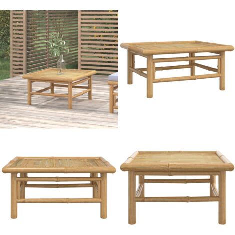 Gartentisch 65x55x30 cm Bambus Bambustisch Gartentisch