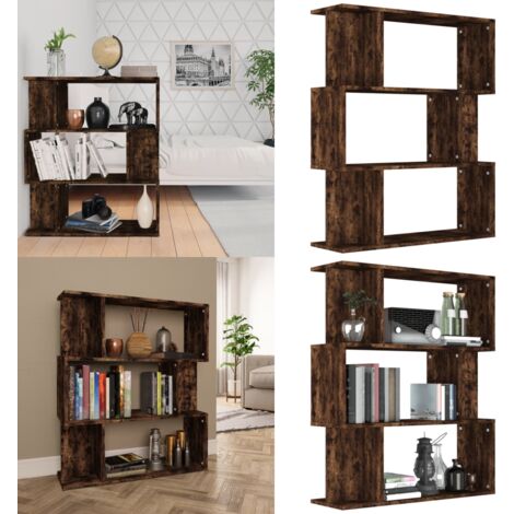 Bücherregal/Raumteiler Räuchereiche 80x24x96 cm Holzwerkstoff ...
