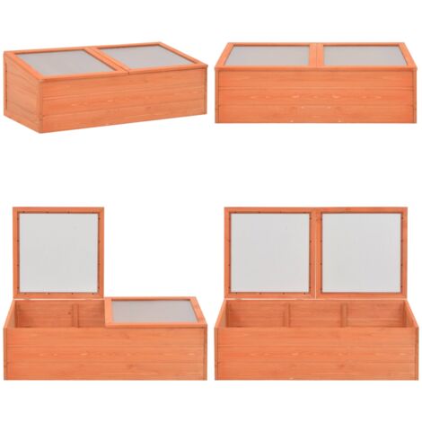 Frühbeet Holz 100x50x34 cm - Frühbeet - Gewächshaus - Holzhäuschen - Gartengeräte - Pflanzenzucht - Home & Living