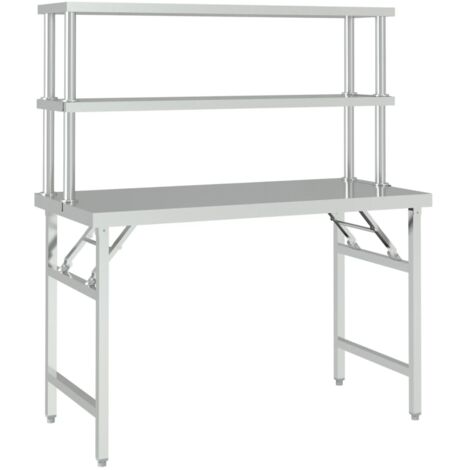 GGG Aufsatzbord I Edelstahl 14301 I 1300mm Breite I 2 Etage ABD133