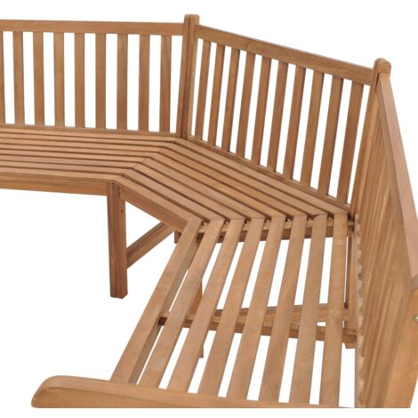 GartenEckbank 185x185x90 cm Massivholz Teak Gartenbank Teakholz
