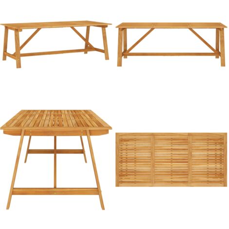 GartenEsstisch 206x100x74 cm Akazie Massivholz Holz Esstisch