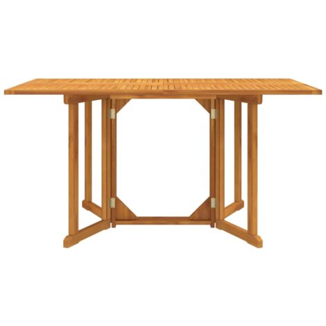 GartenKlapptisch Butterfly 150x90x75 cm Massivholz Teak Gartenmöbel