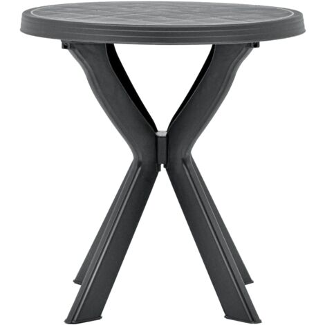 Bistrotisch Anthrazit Ø70 cm Kunststoff Gartentisch Bistrotisch