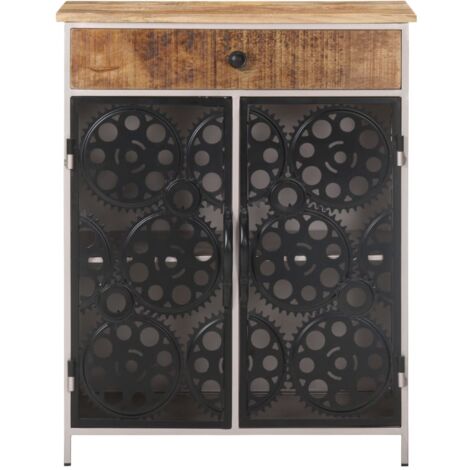 WANZHE Bartisch 60x60x110cm - Industrieller Stehtisch Aus Holz & Metall