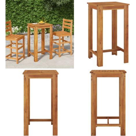 GartenBartisch 60x60x105 cm Massivholz Akazie Gartentisch