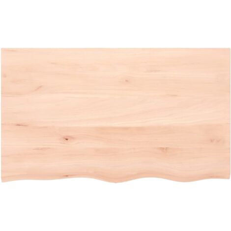 Wandregal 100x60x2 cm Massivholz Eiche Unbehandelt - Wandregal -  Wandregale - Home & Living