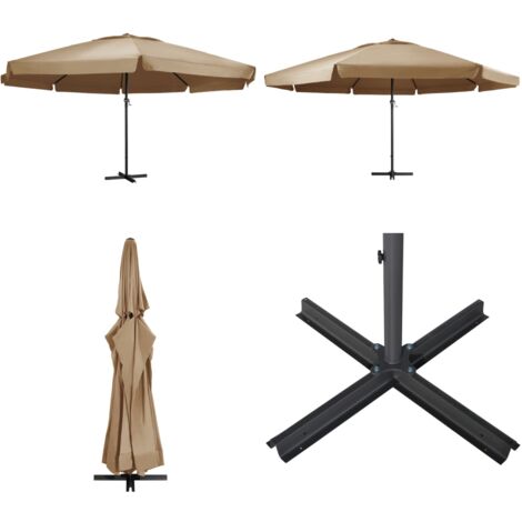 Sonnenschirm Mit Aluminium-Mast - 270 Cm Durchmesser, Grün, UV-Schutz & Kurbelmechanismus Für Den Garten