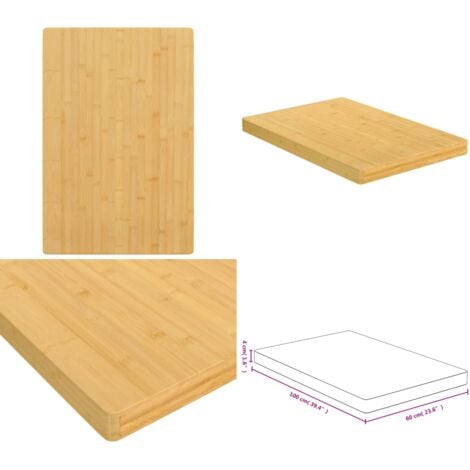 Tischplatte 60x100x4 cm Bambus Bambus Platte Esstischplatte