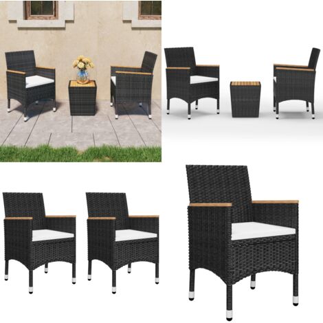 Nexos 4er Set Bistrostuhl Stapelstuhl Balkonstuhl Poly Rattan Gartenstuhl Terrasse Stuhl Braun
