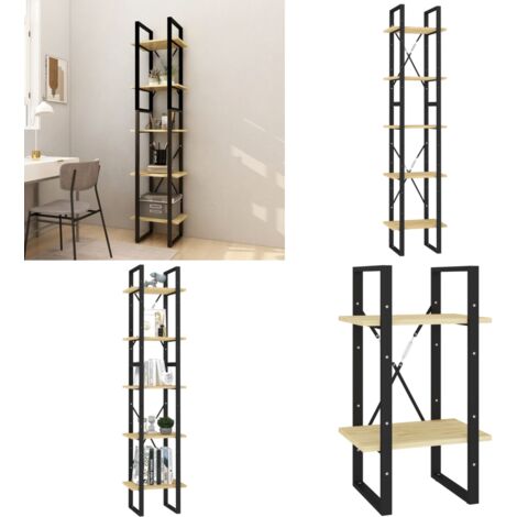 Bücherregal 5 Fächer 40x30x175 cm Massivholz Kiefer - BucheRegal - Holzmöbel - Bücherständer - Wohnraum Dekoration - Industrielles Design - Home & Living (1/5)