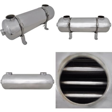 VidaXL Pool Wärmetauscher 40 KW Edelstahl - Effiziente Poolheizung 355x134 Mm