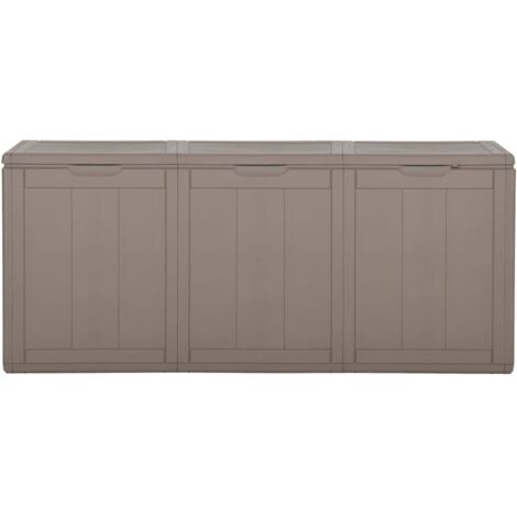 Tino Tech Gartenbox 190 Liter Braun - Wetterfeste Aufbewahrungsbox Für Terrasse Und Garten