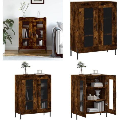 Sideboard Räuchereiche 69,5x34x90 cm Holzwerkstoff - Schreibtisch ...
