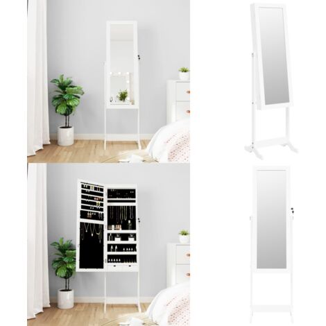 GIANTEX Schmuckschrank Mit Spiegel - 60 Ringfächer & Abschließbar