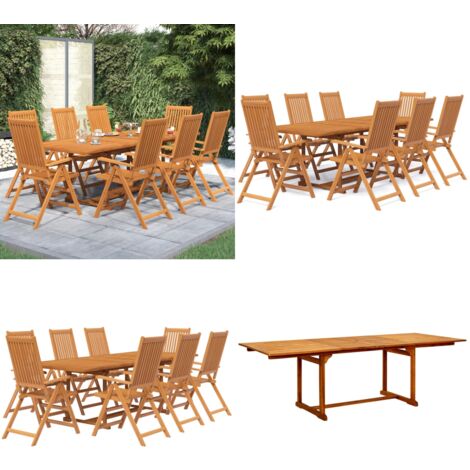 9tlg. GartenEssgruppe Massivholz Akazie Garten Essgruppe Garten