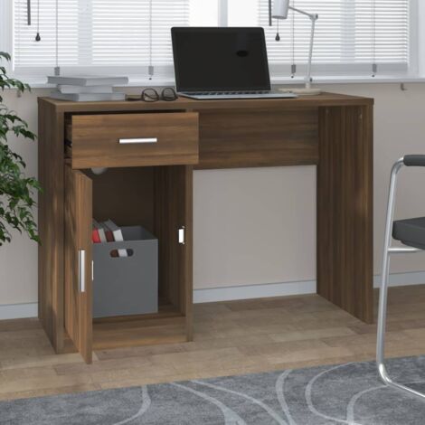 HOMCOM Computertisch Mit Rollen, Schreibtisch Mit Stauraum, 80 X 48 X 75 Cm Schwarz~1stghvvn9o800