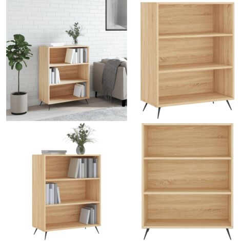 Kleines Regal Ordner Bücherregal Sonoma-Eiche – 60x24x63 Cm