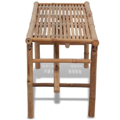 Gartenbank Klappbar 118 cm Bambus Bambus Sitzgelegenheit Gartenbank