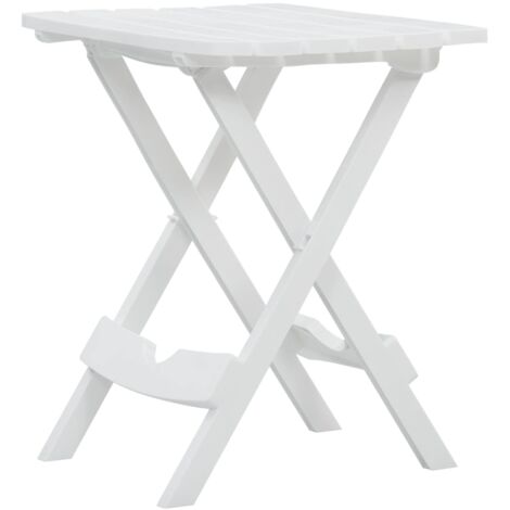 Gartentisch Klappbar 45,5 x 38,5 x 50 cm Weiß klappbarer Gartentisch