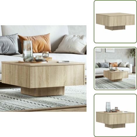 Stilvolle Couchtisch Sonoma Eiche Poco Ebenbild