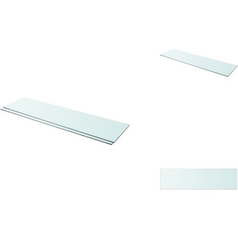 Mensola In Vetro Temperato Trasparente 110x30 Cm, Spessore 8 Mm, Portata 15 Kg - Per Parete, Ideale Per Casa O Negozi, Facile Da Pulire