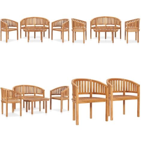 4tlg. GartenLoungeSet Massivholz Teak Gartenmöbel Loungesessel