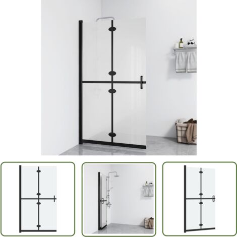 The Living Store Faltbare begehbare Duschwand ESG-Glas mattiert 90x190 cm - Dusche - Duschwand - ESG-Glas - Faltbare Dusche - Platzsparend (1/5)