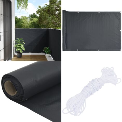 BalkonSichtschutz Anthrazit 120x600 cm OxfordGewebe Balkon