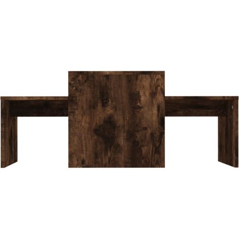Couchtisch-Set Räuchereiche 100x48x40 cm Holzwerkstoff - Couchtisch ...