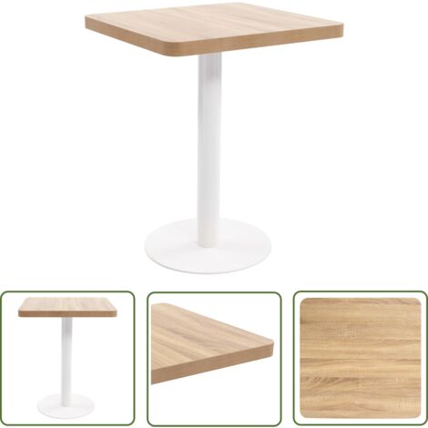 The Living Store Bistrotisch Hellbraun 60x60 cm MDF Esstisch